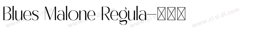 Blues Malone Regula字体转换